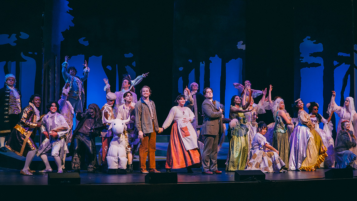 UNCG student cast performs at "Into the Woods" dress rehearsal.